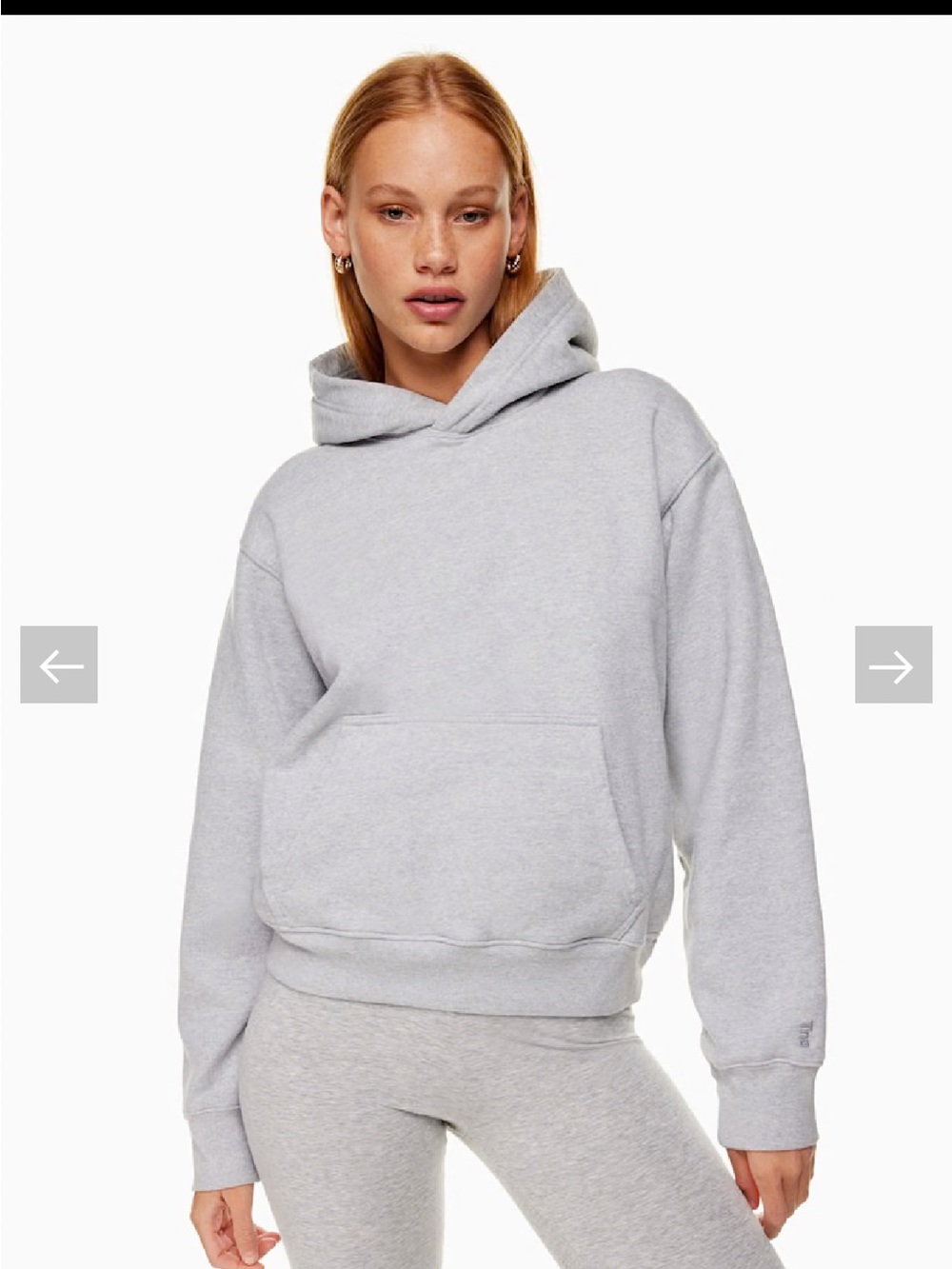 Aritzia Light Grey Pullover Hoodie